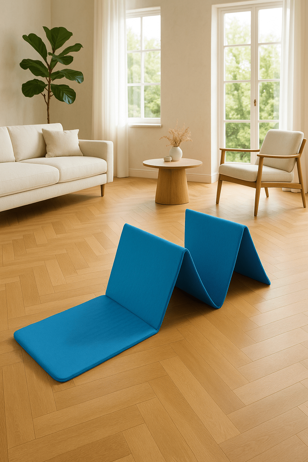 tapis de sport pliable seul semi plié