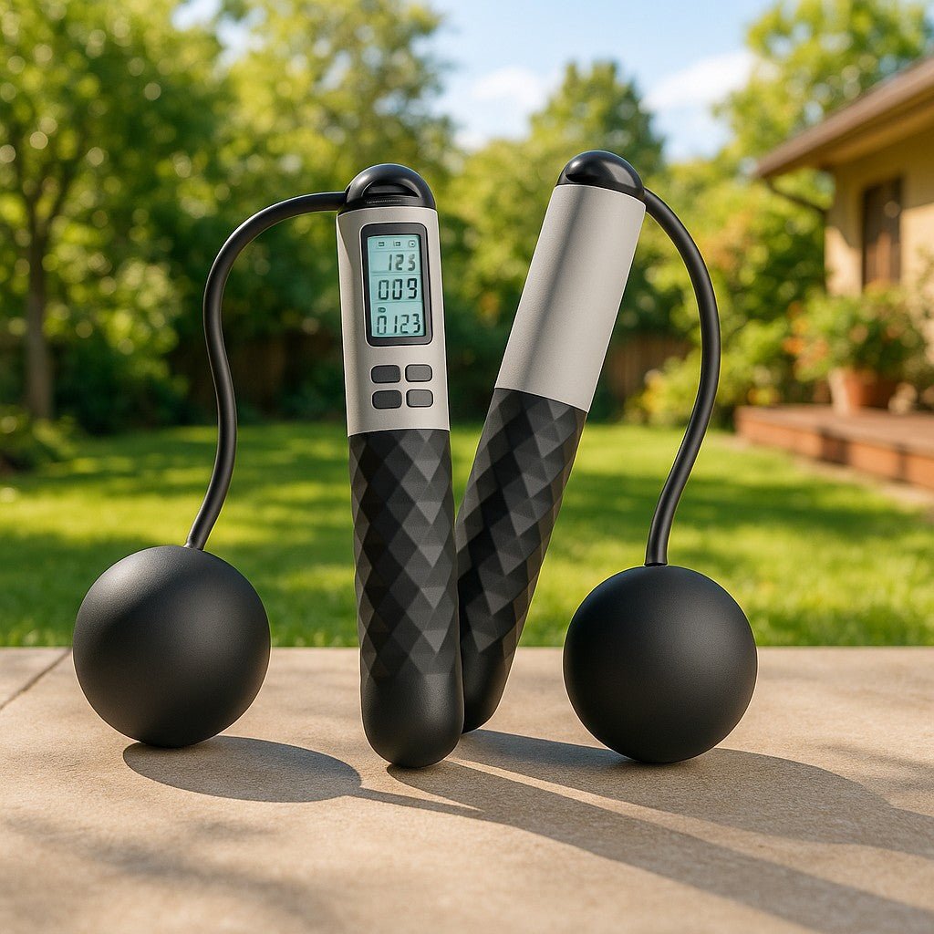 corde a sauter sans corde noir et blanc seul 