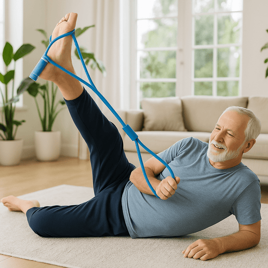 Élastique musculation FlexiFit  homme pratique elastique jambe en douceur