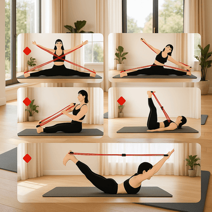 Elastique musculation - HomeStretch™ - croisé -exemple d'exercice